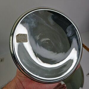 Antique Mercury Glass Reflector For Cast Iron Wall Bracket Oil Lamps 7 3/8 Inch